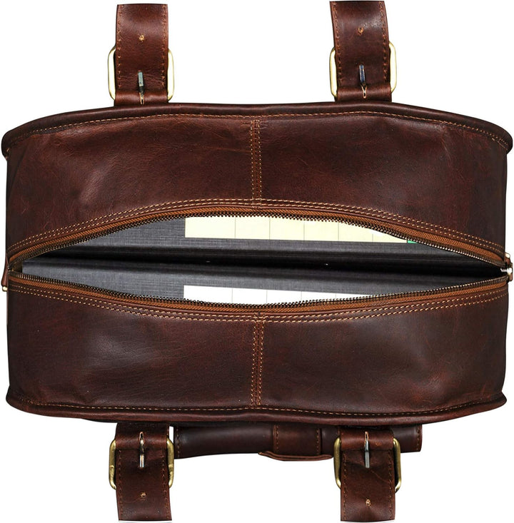 STILORD 'Dominique' Aktentasche Leder Damen Herren Lehrertasche Zwei Aktenordner Business Arbeit Bür