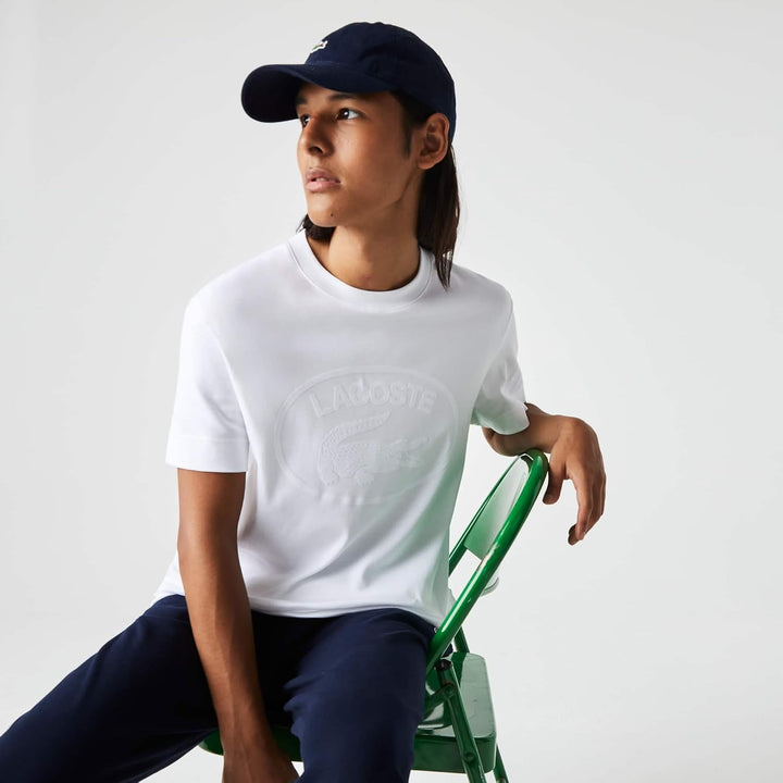 Lacoste Herren T-Shirt XXL Weiss, XXL Wei&#xDF;