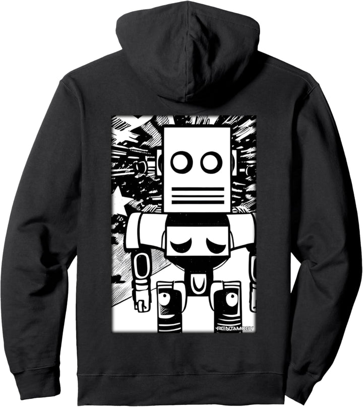 Roboter Zukunft Technologie Wissenschaft Comic Retro Vintage Pullover Hoodie