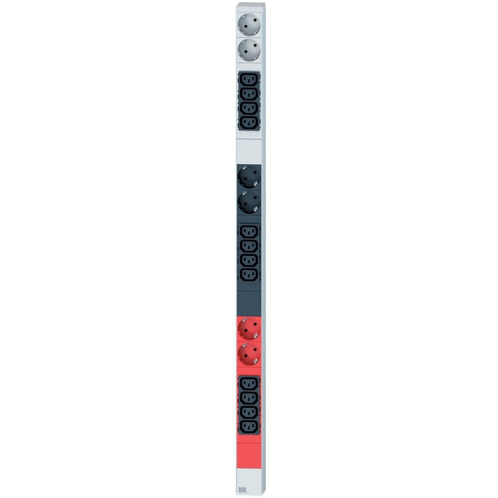 Bachmann 8000109 IT Steckdosenleiste Basic, 1 HE, 18-Fach, PDU Level