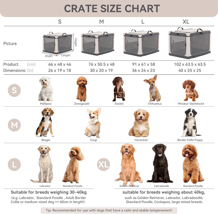 A 4 Pet faltbare Hundebox grosse Hunde, Hundebox für zuhause Hundetransportbox Transportbox Hund sof