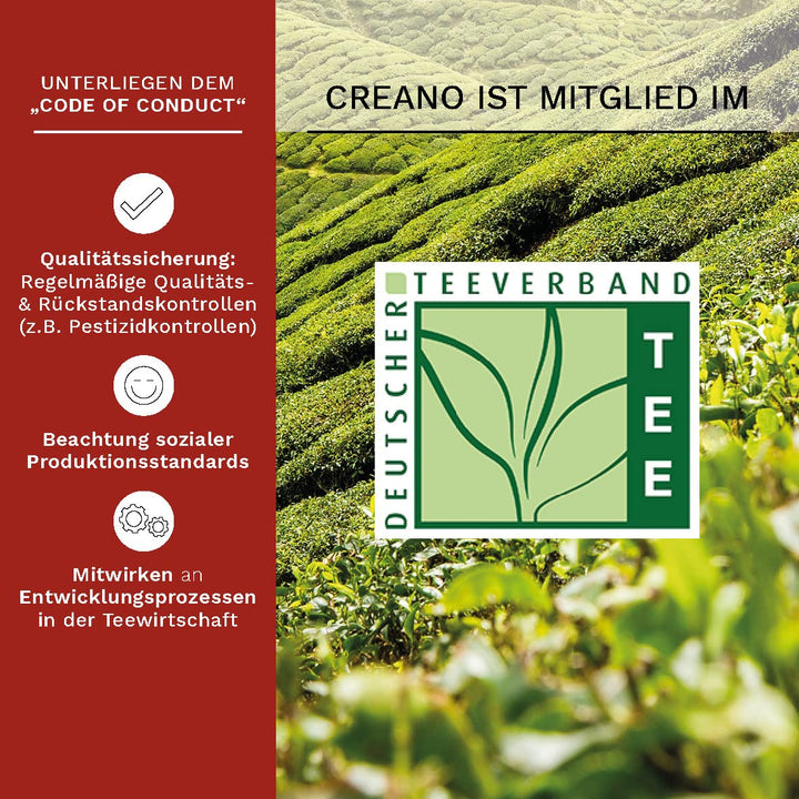 Creano Teeblumen Mix - Geschenkset Erblühtee mit Glaskanne & 2x 250ml Thermogläser - Weisser Tee (in