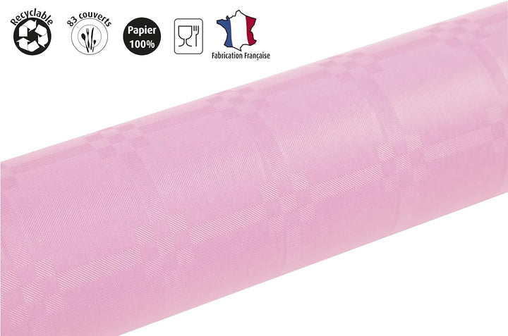 Pronappe Tischdecke R482586I Einweg-Tischdecke aus Damastpapier Länge 25m Breite 1,20m (pro Rolle) F