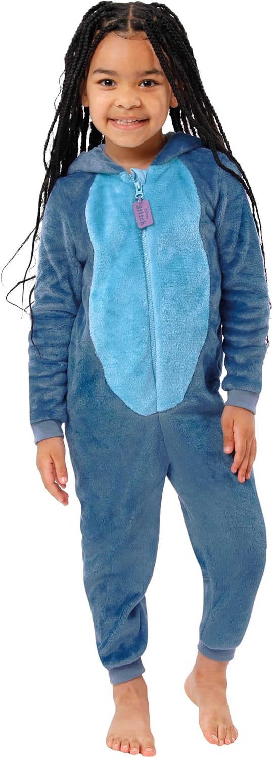 Disney Stitch Onesie | Lilo Und Stitch Onesie Mädchen | Schlafanzüge Für Mädchen 134 Blau, 134 Blau
