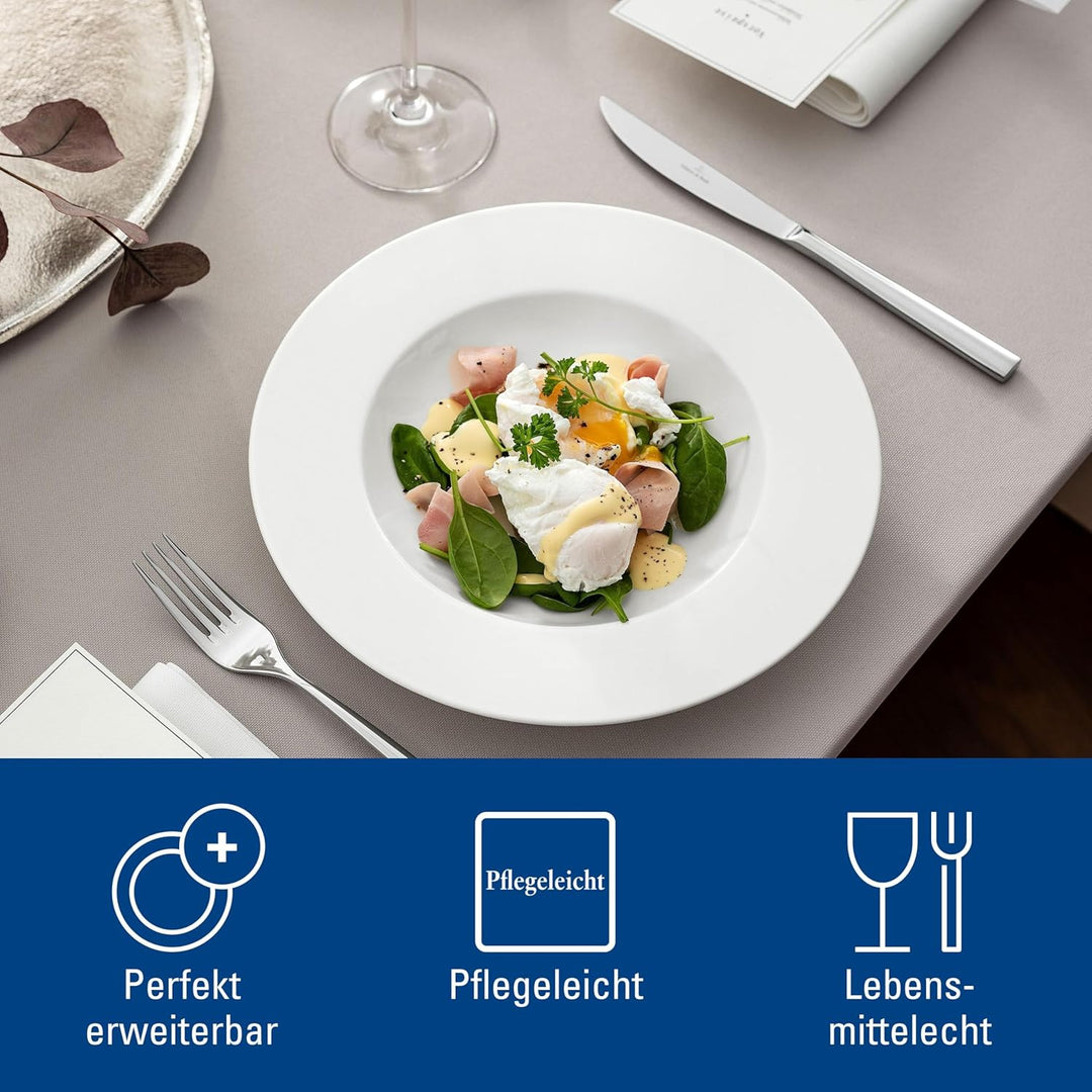 Villeroy &amp; Boch - Royal Suppenteller, tiefer Speiseteller aus brilliantem Premium Bone Porzellan, we