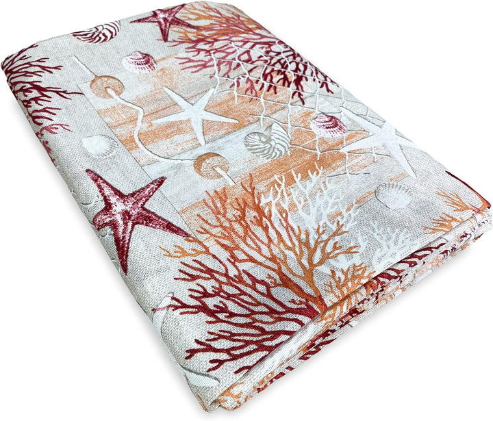 Tex Family Tagesdecke Gran Foulard Tagesdecke Sofaüberwurf Stoff Dory Meer Meer Korallen rot - Einze