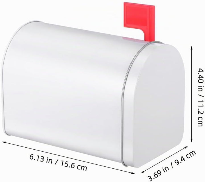 Gadpiparty Zinnplattenspeicherbox für DIY Weihnachtsbriefkasten mit Signalflaggen Dekorative Aufbewa