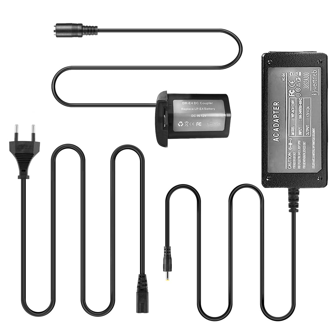 ACK-E4 AC-Netzteil DR-E4 DC-Koppler LP-E19 LP-E4 Dummy-Batterie für Canon EOS 1D C,1D X,1D Mark III,
