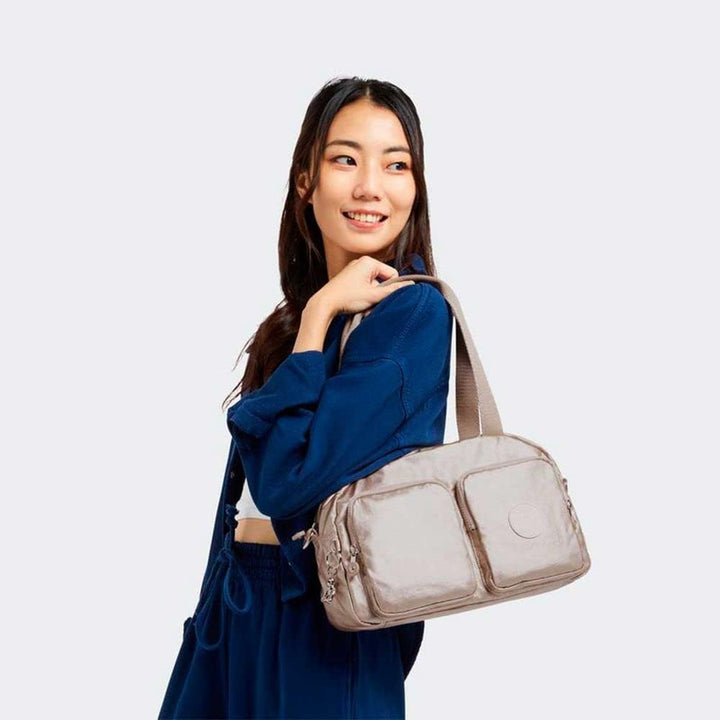 Kipling Damen Cool Defea Schultertaschen, Metallic Glow, Einheitsgrösse EU, Metallic Glow