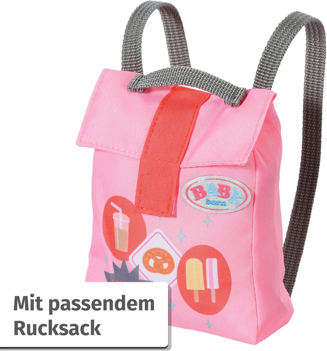 Baby Born Snack Shop Outfit, Outfit mit Cap, Schuhen und Rucksack für 43cm Puppen, 835944 Zapf Creat