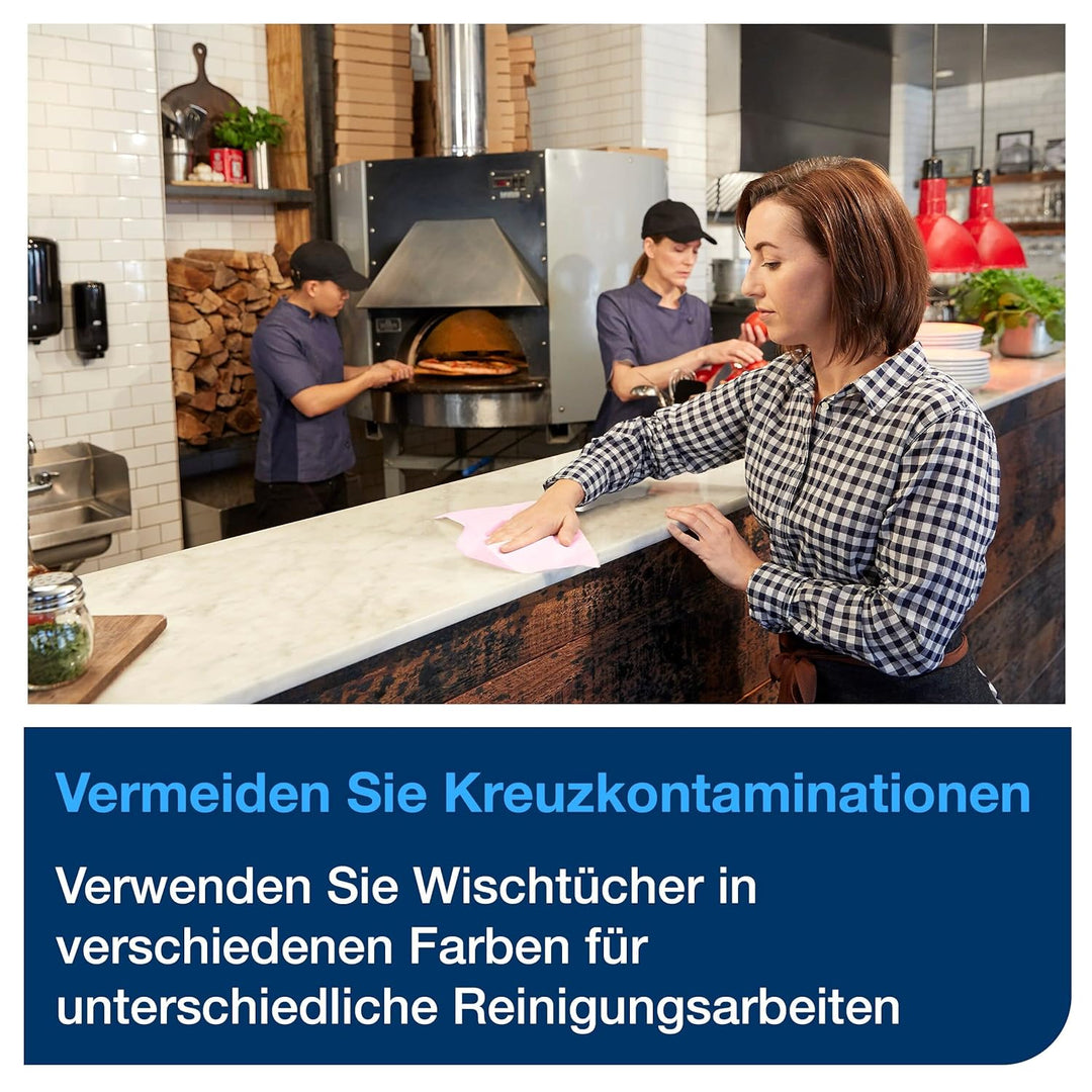 Tork 194750 Langlebige Farbige Reinigungstücher für W8 Small Pack System / 1-lagiges Reinigungstüche
