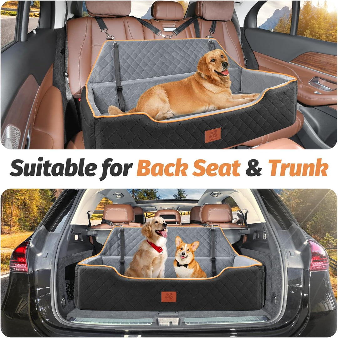 GL GLENSLAVE Hundeautositz für grosse/mittlere Hunde, bequemes Hundeautobett Pet Booster für den Rüc