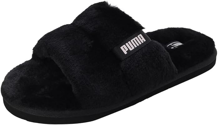 PUMA Damen Fluff Solo Schiebe-Sandalen 35.5 EU Puma Black Island Pink, 35.5 EU Puma Black Island Pin