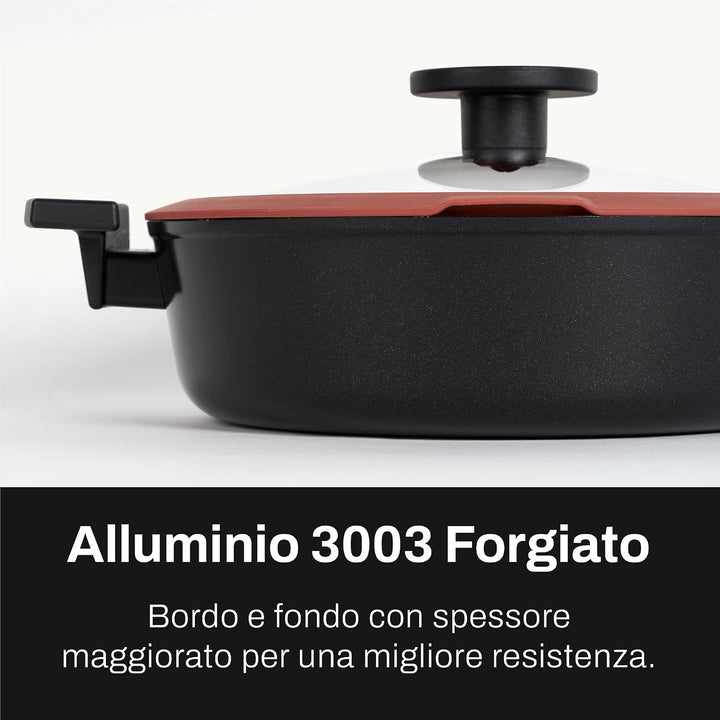 CLASSE ITALY, Pfannen-Set, 13 Stück, PFAS-frei, Antihaftbeschichtung, 5-lagig, ohne PTFE, PFOA, 100