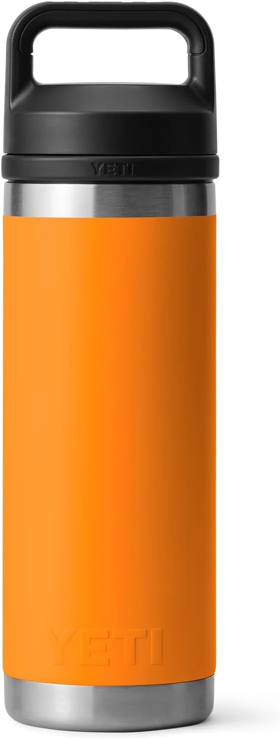 YETI Rambler Trinkflasche 18 oz (532 ml) King Crab – Edelstahl Trinkflasche, Wasserflasche Sport mit