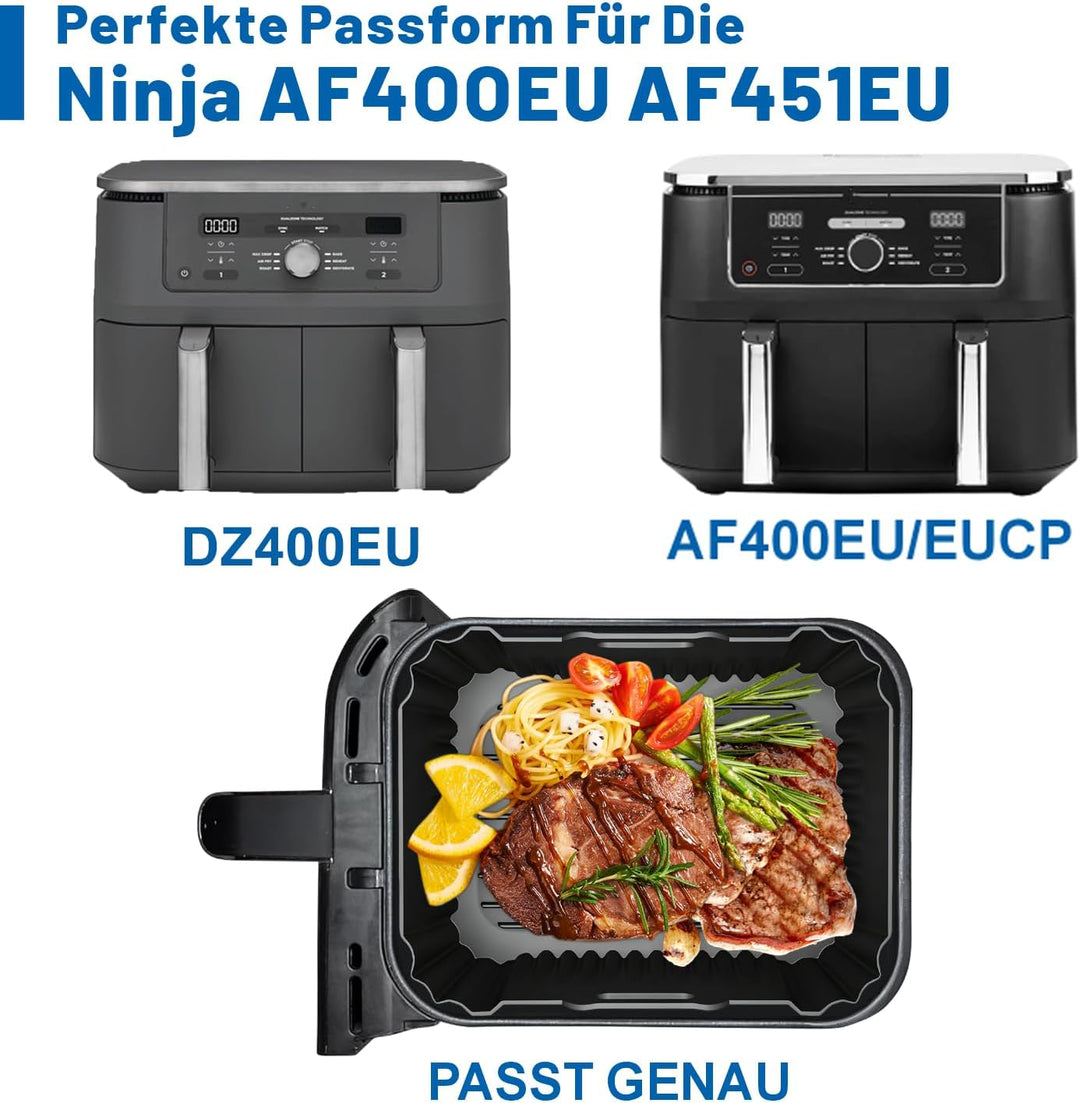 Ninja Heissluftfritteuse Silikonform für AF400EU AF451EU 9.5L, Airfryer Zubehör für Ninja Foodi Max