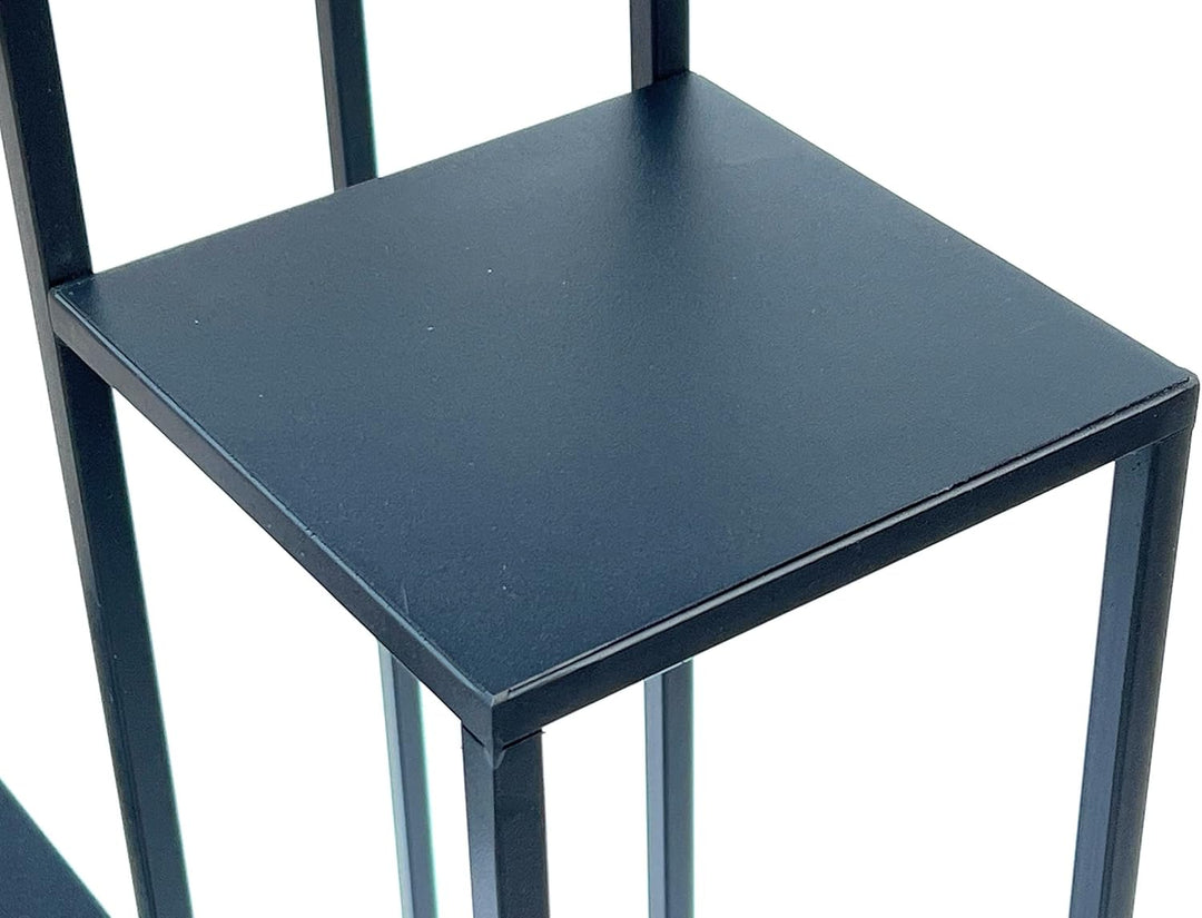 DanDiBo Blumentreppe Metall Schwarz 90 cm Pflanzentreppe Blumenständer 96354 Blumensäule Modern Pfla