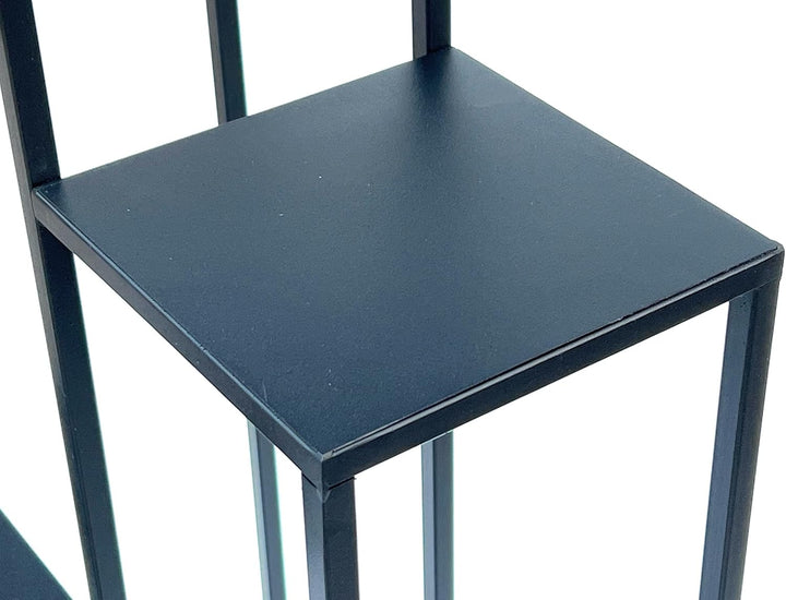 DanDiBo Blumentreppe Metall Schwarz 90 cm Pflanzentreppe Blumenständer 96354 Blumensäule Modern Pfla