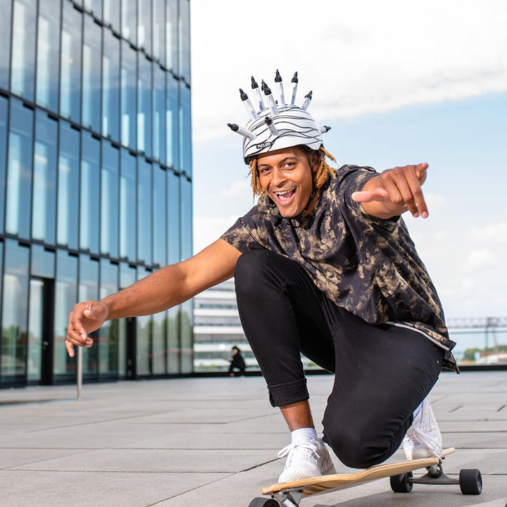 Melon »Scribble« Leichter und Cooler Fahrradhelm für Damen, Herren und Kinder mit maximalem Schutz S