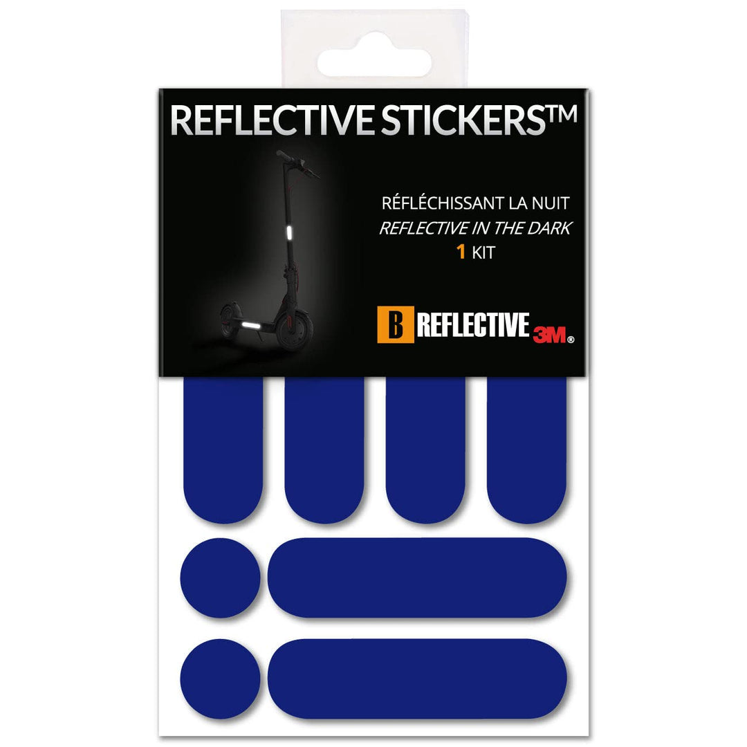 B REFLECTIVE - Set Aufkleber Reflektor streifen für 2 Elektroroller, Elektrofahrrad, - Selbstklebend