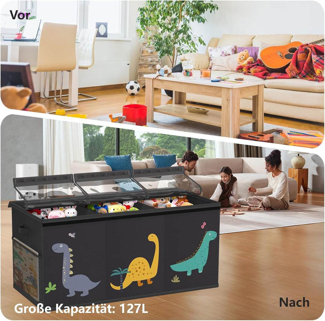 Spielzeugkiste mit deckel aufbewahrung kinderzimmer Extra Gross Aufbewahrungsbox Kinder - Faltbar Sp