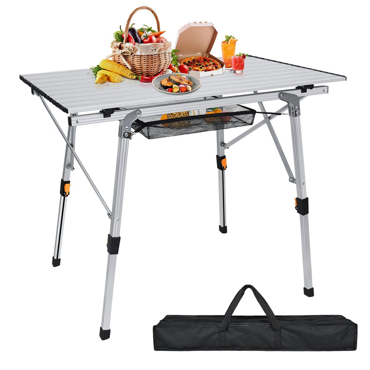 ACXIN Campingtisch Faltbar - Klapptisch Camping Tisch mit Aluminiumrahmen Aufrollbare - Tischplatte
