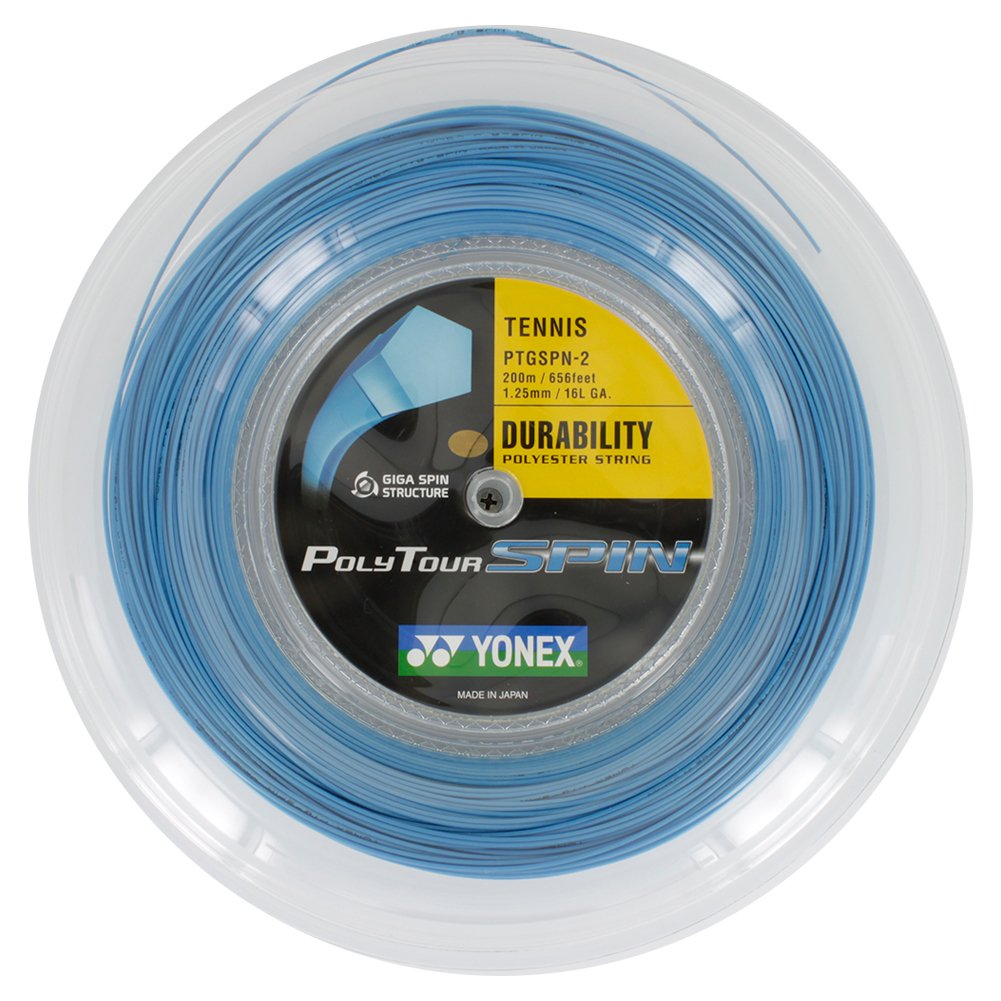 Yonex Saitenset Poly Tour Spin 200 m Blau, 200 m Blau