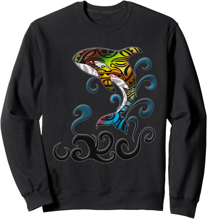 Buntes Wasser Orca Sprung Kids Junge Mädchen Waloutfit Orca Sweatshirt