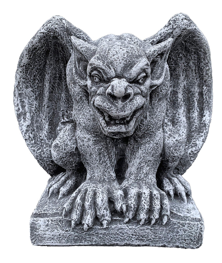 stoneandstyle Steinfigur hockender Gargoyle Torwächter frostfest wetterfest Steinguss