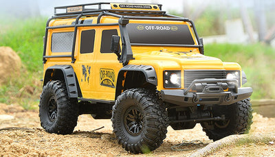 Amewi 22589 Dirt Climbing SUV Safari Crawler 4WD 1:10 RTR inkl. Akku, Fernsteuerung, Ladekabel, Gelb