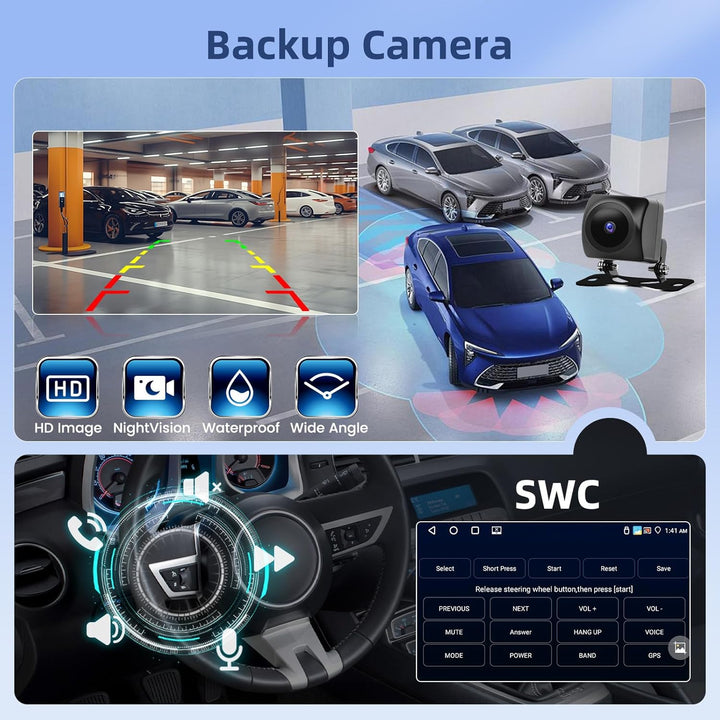 Hikity 4+64GB Android 15 Autoradio für VW Golf 5 6 Passat Polo Tiguan Touran Caddy Skoda, Bildschrim