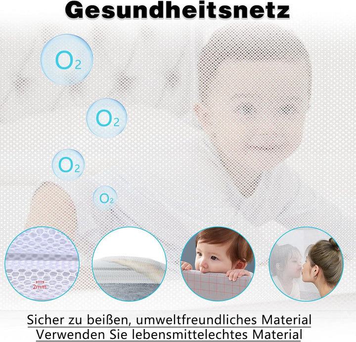 HENGMEI Bettgitter Bettschutzgitter Kinderbettgitter 150cm Babybettgitter Rausfallschutz höhenverste