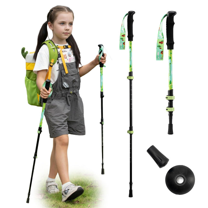Wanderstöcke Kinder, 51–100 cm verstellbar Trekkingstöcke, 6061 Aluminium Ultraleichte Walking Stöck