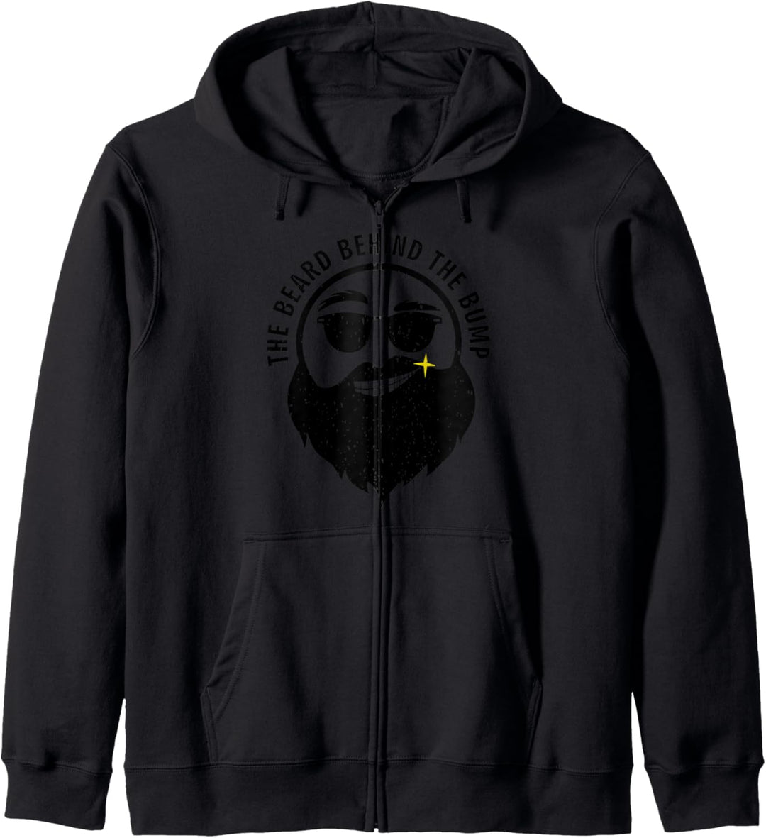 Behind the Bump - Männer Bart Schwangerschaft Geschenk Kapuzenjacke