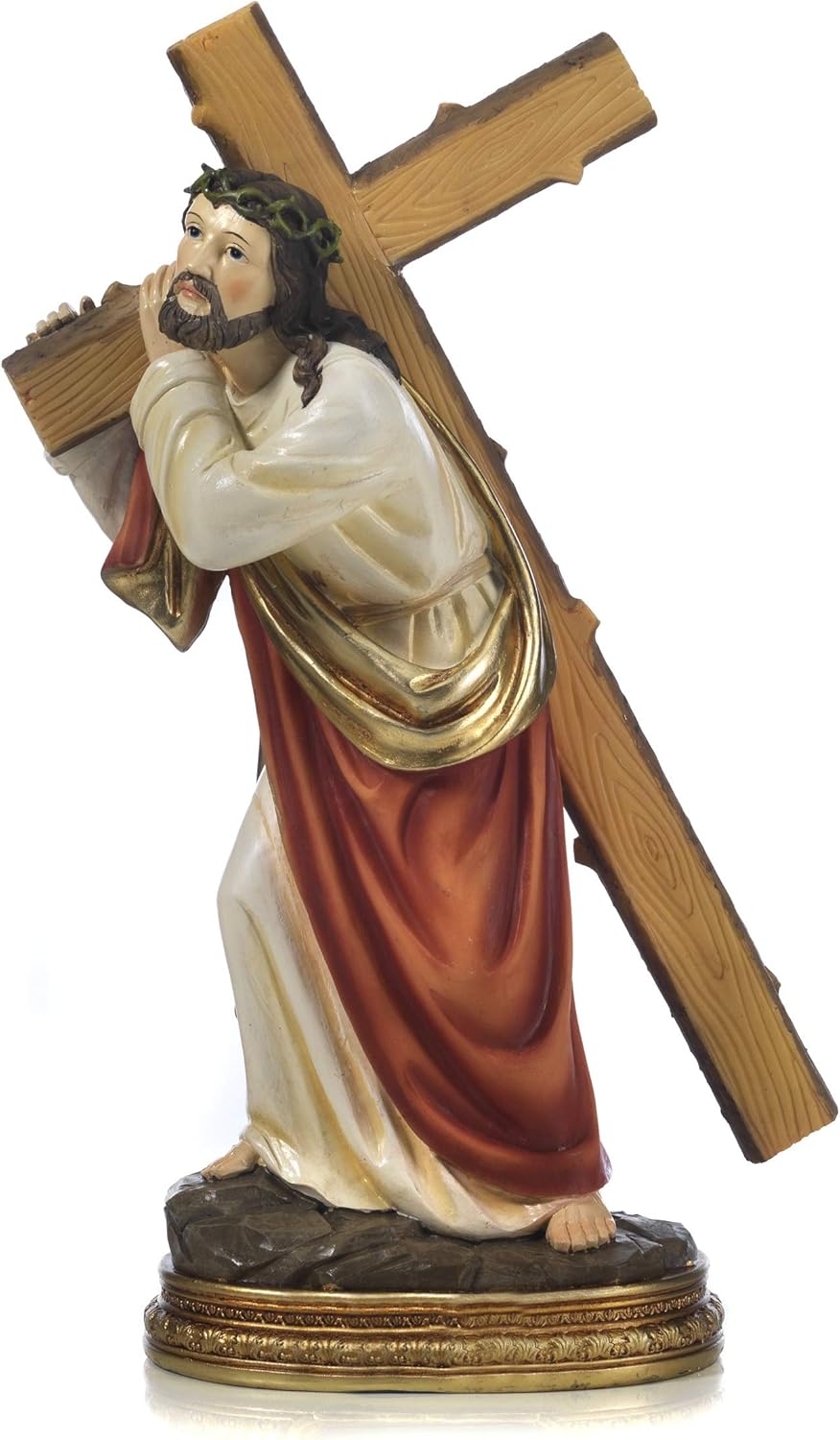 Paben Artikel Religiose Figur Jesus Tür Kreuz in Harz Krippe Ostern 12,3 cm