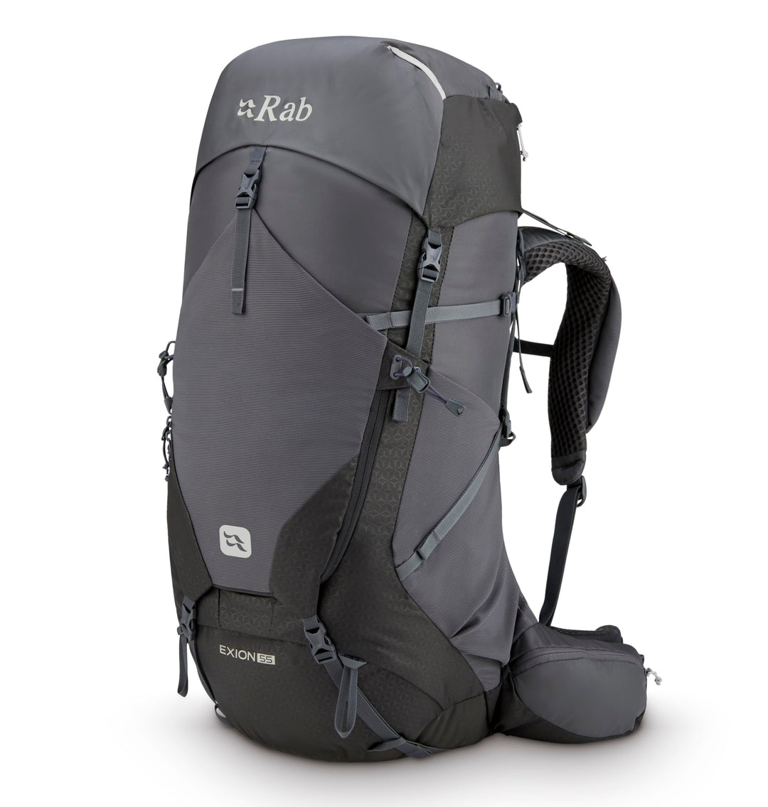 Rab Exion Rucksack - Bequemer Tagesrucksack zum Wandern, Trekking & Backpacking Anthrazit/Graphen 65
