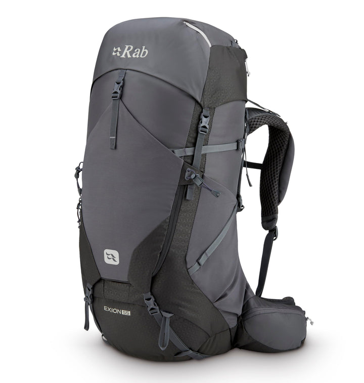 Rab Exion Rucksack - Bequemer Tagesrucksack zum Wandern, Trekking & Backpacking Anthrazit/Graphen 65