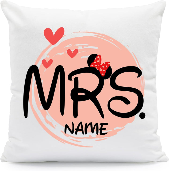 GRAVURZEILE Bedrucktes Kissen mit Spruch Mr & Mrs Mouse Grösse mit Füllung, Farbe Mr & Mrs Mr & Mrs