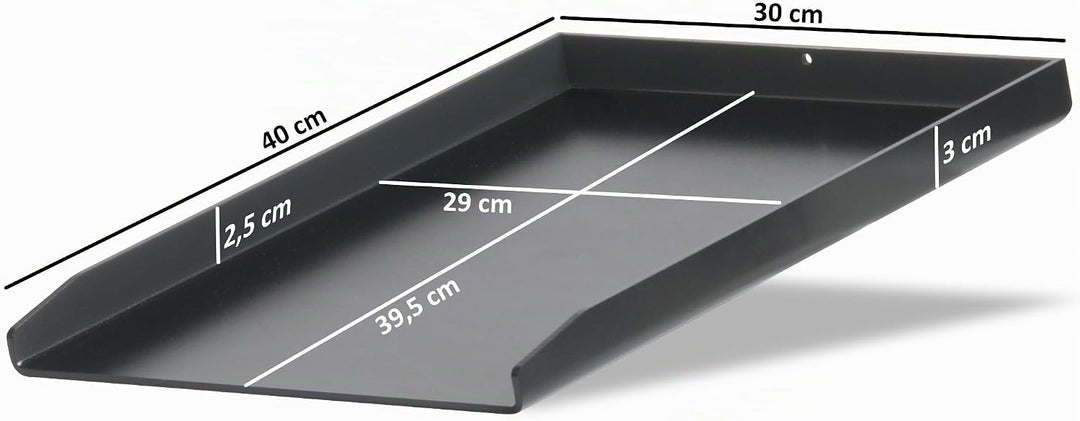 BBQ-Toro Stahl Keramik Grillplatte 30 x 40 cm | Keramikbeschichtete Grillplatte | Rechteckig, Univer