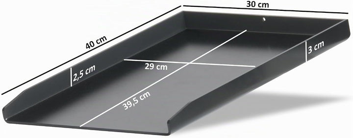 BBQ-Toro Stahl Keramik Grillplatte 30 x 40 cm | Keramikbeschichtete Grillplatte | Rechteckig, Univer