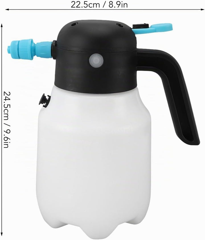 Bewinner 1,8 L Kabelloser Elektrischer Schaumsprüher – Hochdruck PP Sprühflasche für Autowäsche &amp; Ga
