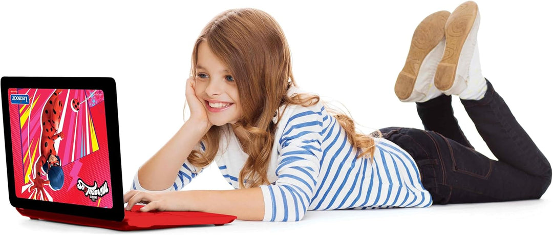 Lexibook Miraculous mit Ladybug - Zweisprachiger Laptop für Bildungszwecke Englisch und Deutsch, 124
