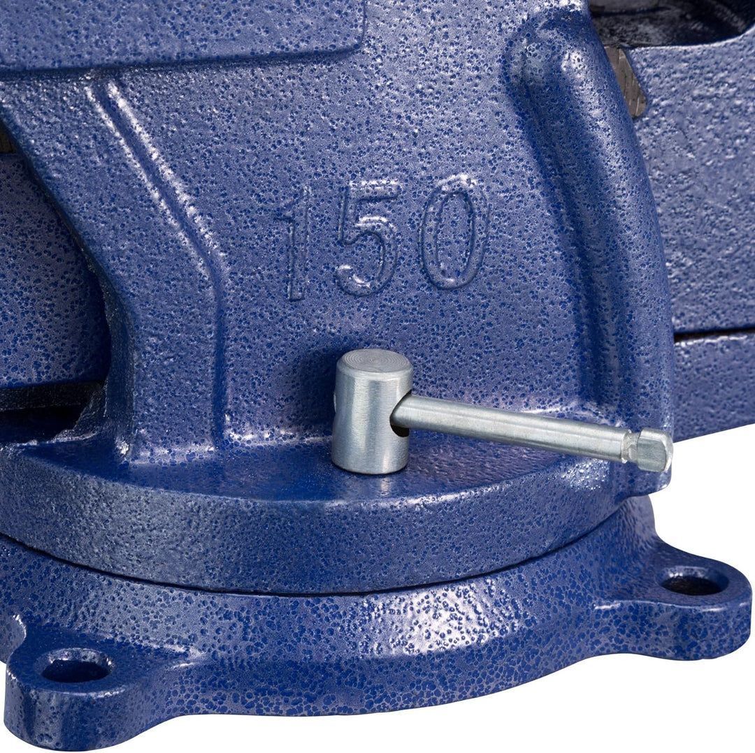 tectake® Schraubstock Amboss 360° drehbar mit Drehteller für Werkbank - diverse Grössen - (Spannweit