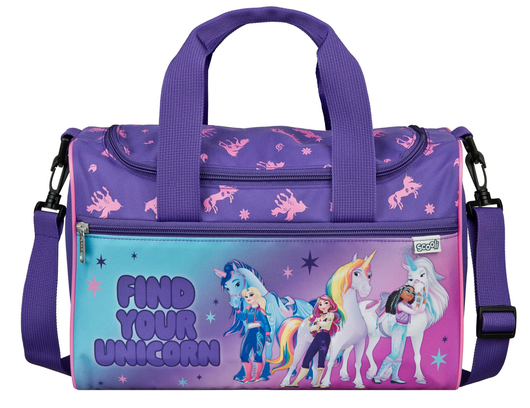 Scooli - Sporttasche für Kinder - 23 x 35 x 16 cm - geräumiges Hauptfach - Verstellbarer Schultergur