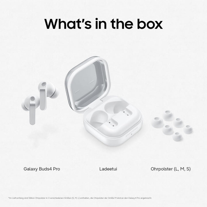 Samsung Galaxy Buds4 Pro, Kabellose Hi-Fi Bluetooth-Kopfhörer, 2-Wege-Lautsprecher, Geräuschunterdrü