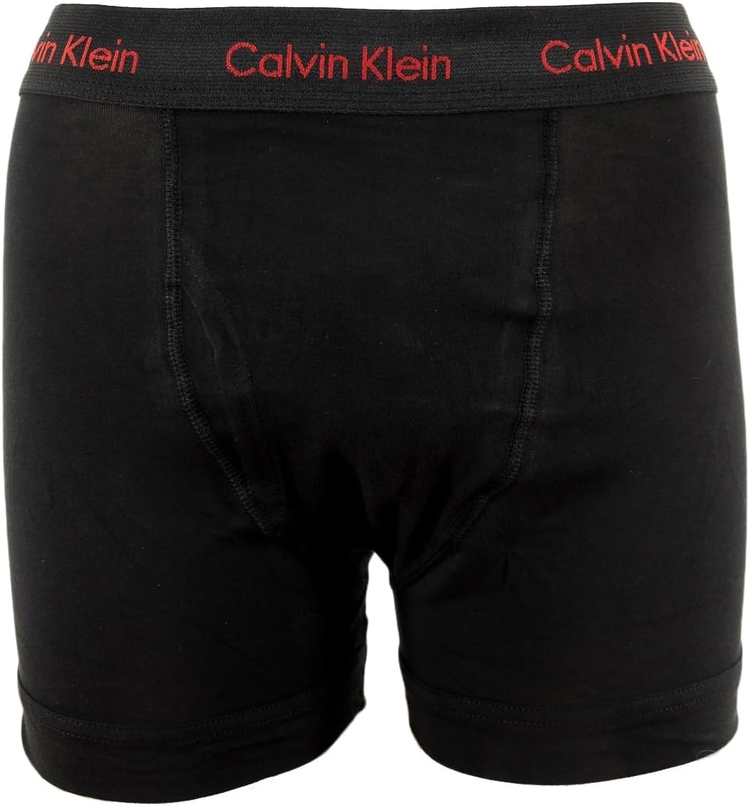 Calvin Klein 000nb2615a Herren S Schwarz (Black W/ Pompian Red Logos), S Schwarz (Black W/ Pompian R