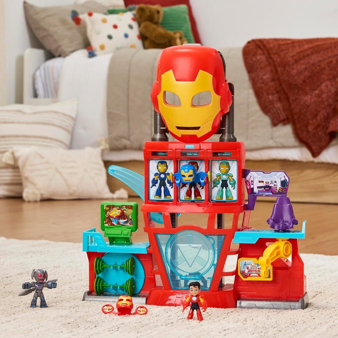 Marvel Iron Man and his Awesome Friends elektronisches Iron Quartier Spielset für Jungen und Mädchen