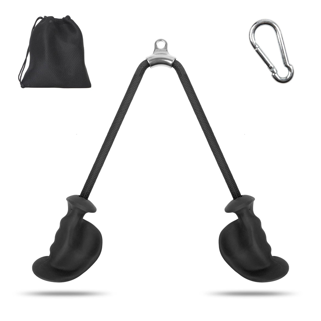 Trizepsseil mit ergonomischen Griffen – Hochwertiges Fitness Zubehör für Kabelzug, Trizeps Griff, Kr
