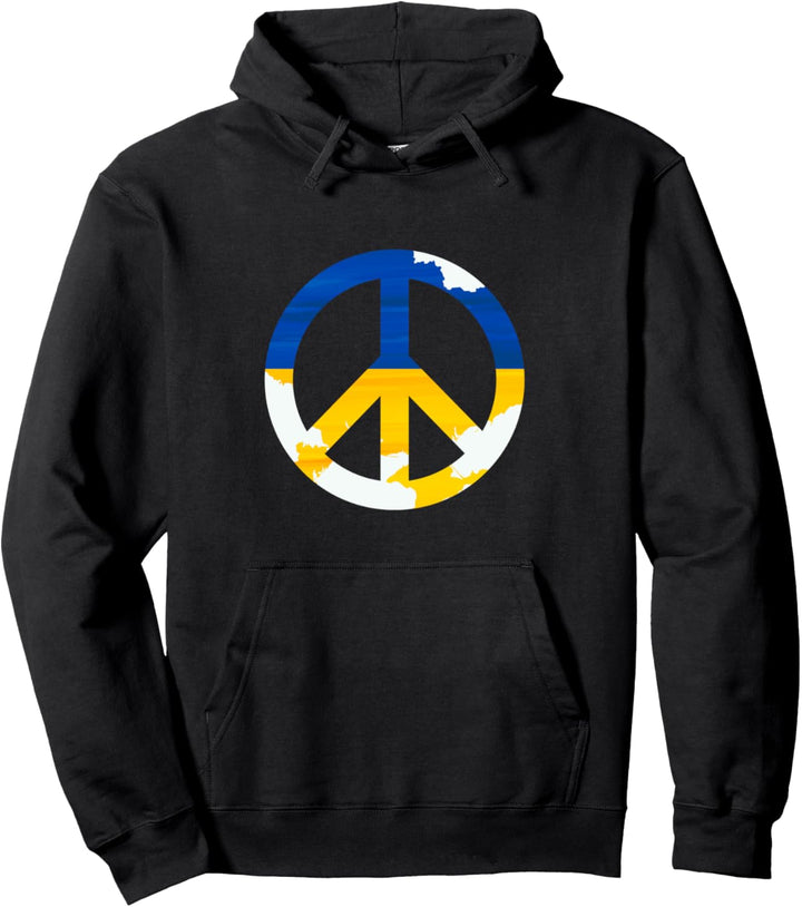Make Peace Not War - Peace Logo mit Rose und Schmetterlingen Pullover Hoodie