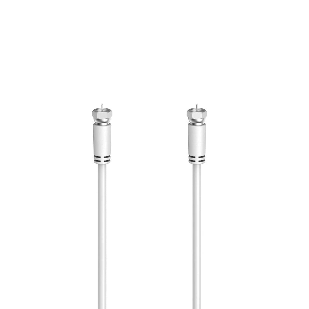 Hama SAT-Anschlusskabel F-Stecker - F-Stecker, 5,0 m, 90 dB, weiss
